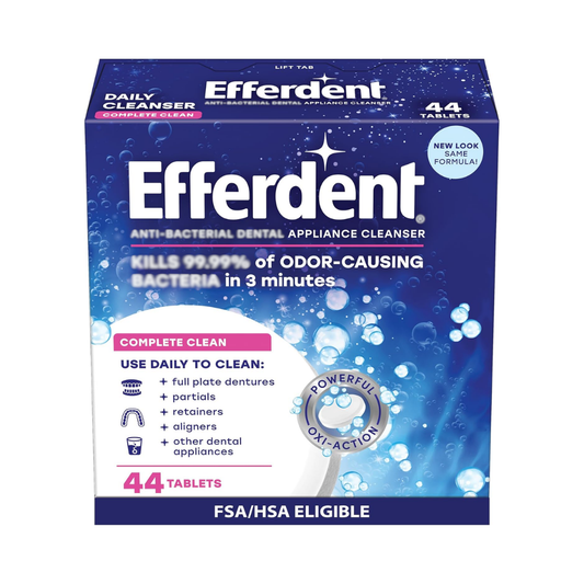 Efferdent Denture Cleanser Complete Clean, 44 Tablets