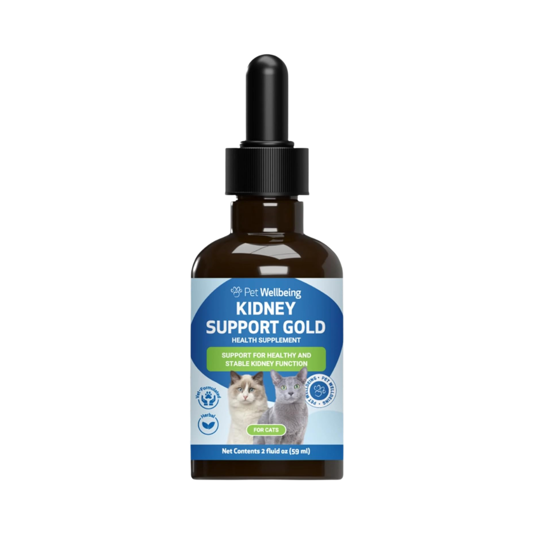 Pet Wellbeing Kidney Support Gold for Cats, 2 oz / 59 ml