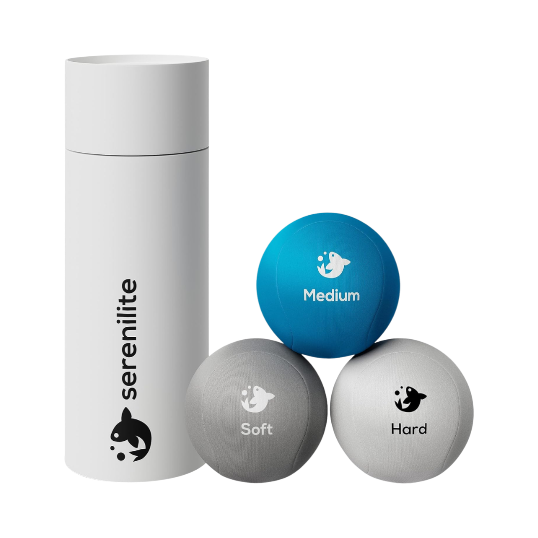 Serenilite Hand Therapy Exercise Stress Ball Bundle (Soft, Medium, and Hard) 3 Count