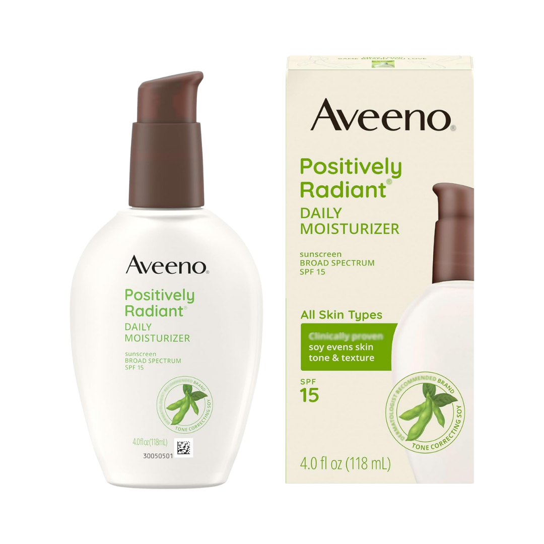 Aveeno Positively Radiant Daily Moisturizer SPF 15, 4 oz / 118 ml