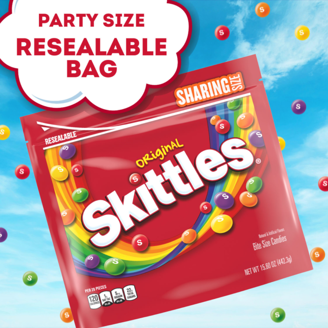 Skittles Original Fruity Candy Sharing Size Bag, 15.6 oz