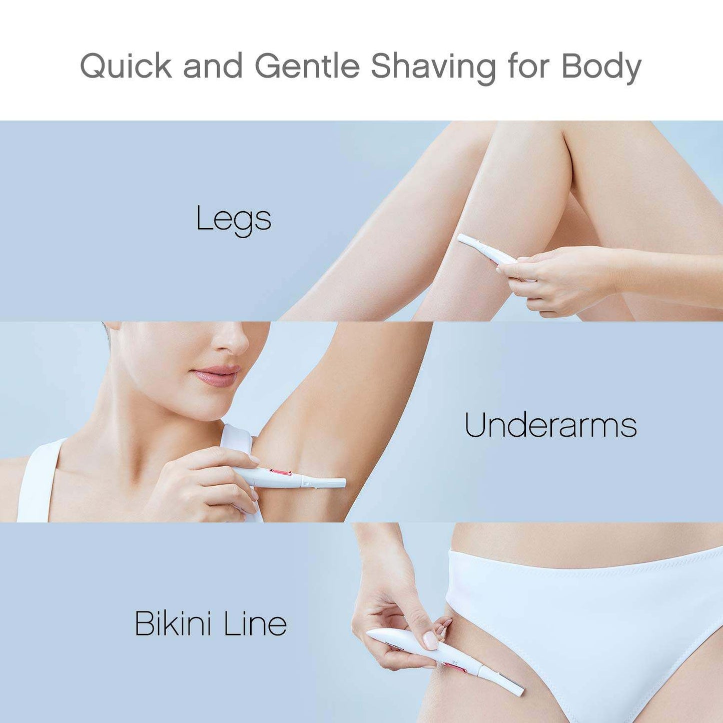 Panasonic Compact Body Trimmer, Full Body Hair Removal for Women, Portable Sleek Design ES-WR50-P