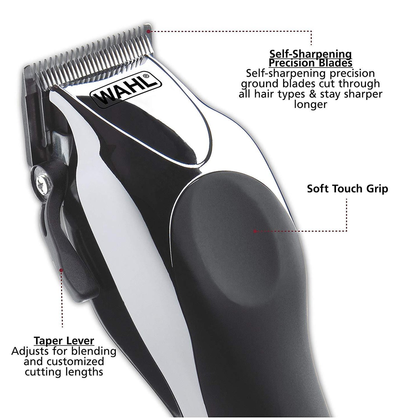 Wahl Chrome Pro Complete Haircutting Kit for Men – Powerful Total Body Clipping, Trimming, & Grooming - Model 79524-2501