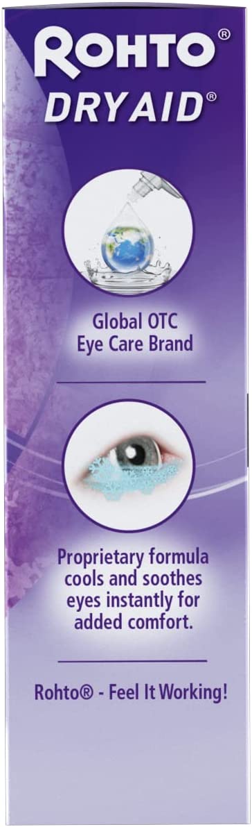 ROHTO Dry-Aid Advanced Dry Eye Treatment Lubricant Eye Drops Twin Pack 0.34 Oz PACKAGING MAY VARY