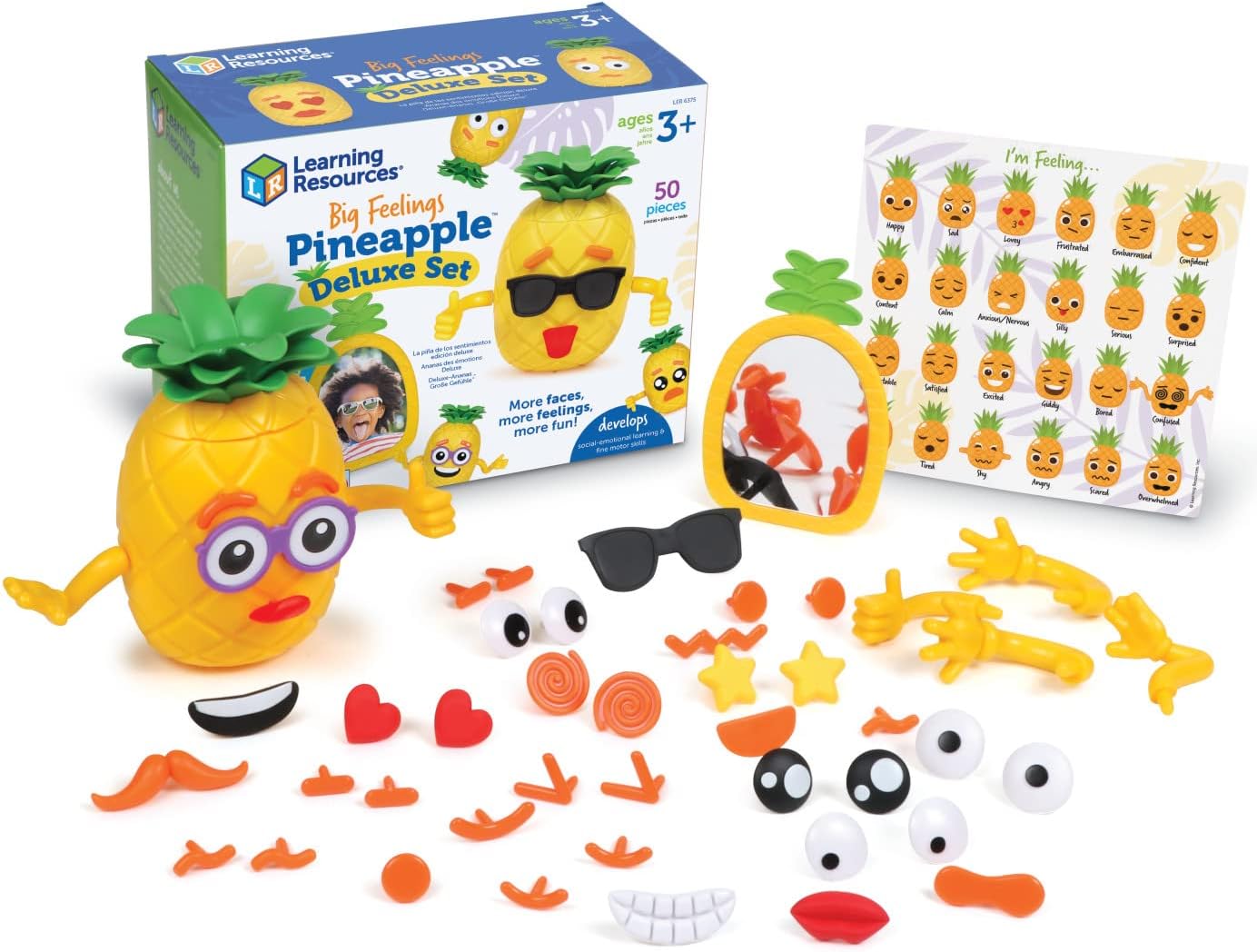 Learning Resources Big Feelings Pineapple Deluxe Set, Ages 3+ (50 Pieces)