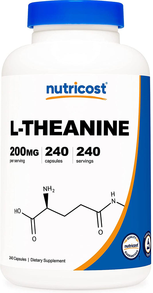 Nutricost L-Theanine 200mg Dietary Supplement 240 Capsules