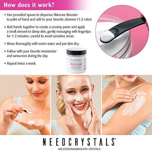 NeedCrystals Microdermabrasion Crystals, Skincare Booster 100% Natural Exfoliating Crystals 8 oz