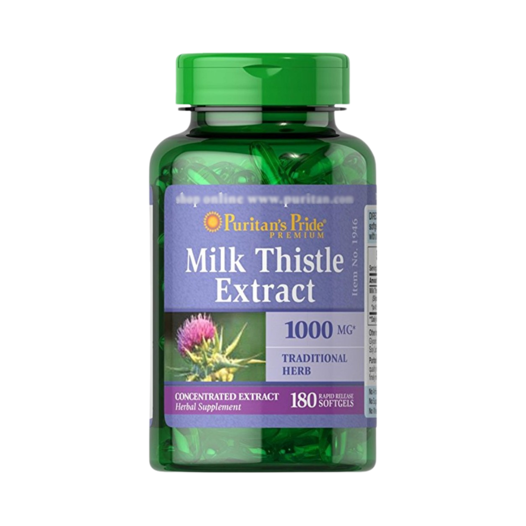 Puritan's Pride Milk Thistle Extract 1000 mg, 180 Softgels