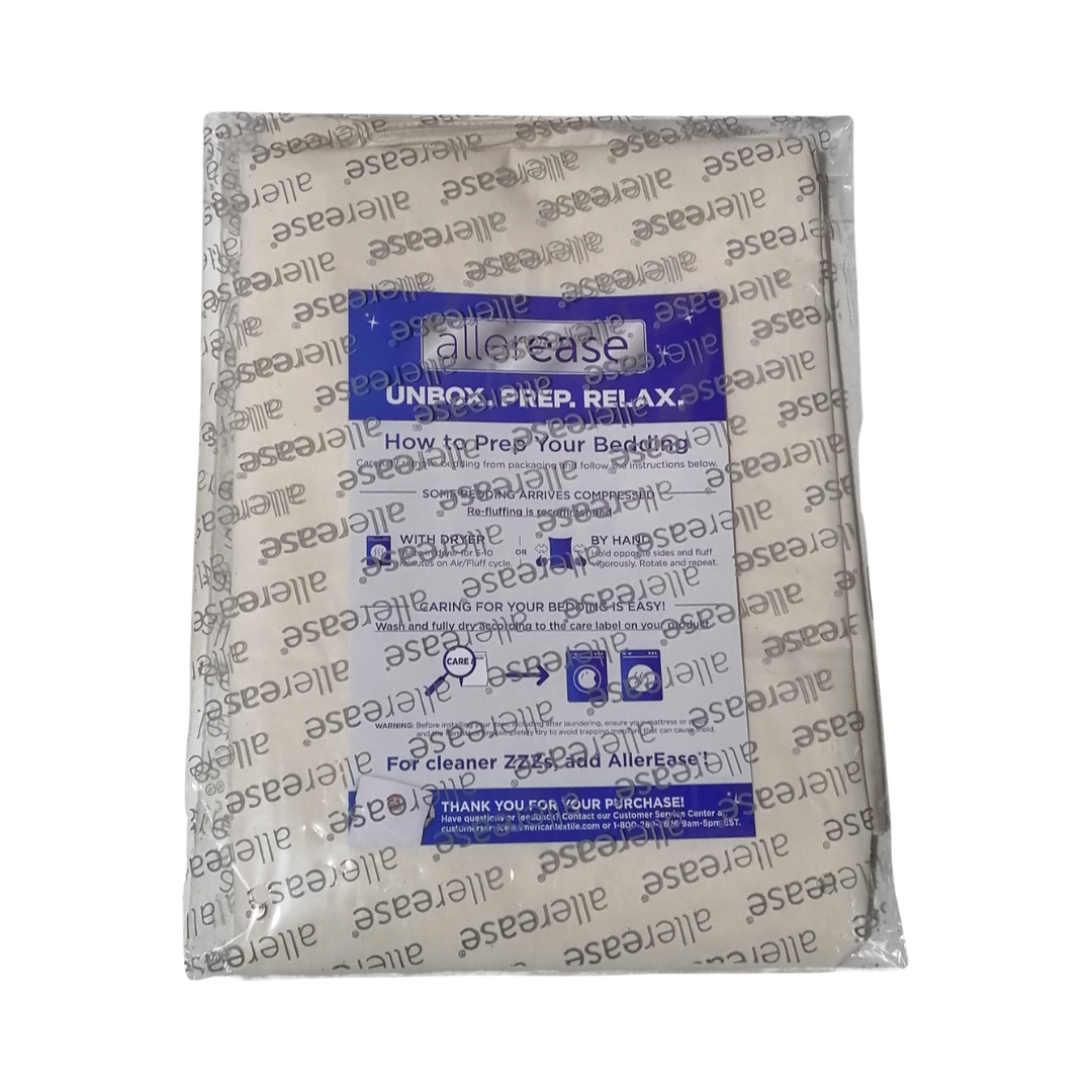 AllerEase Zippered Pillow Protector King Size 20" x 36", 2 Pcs