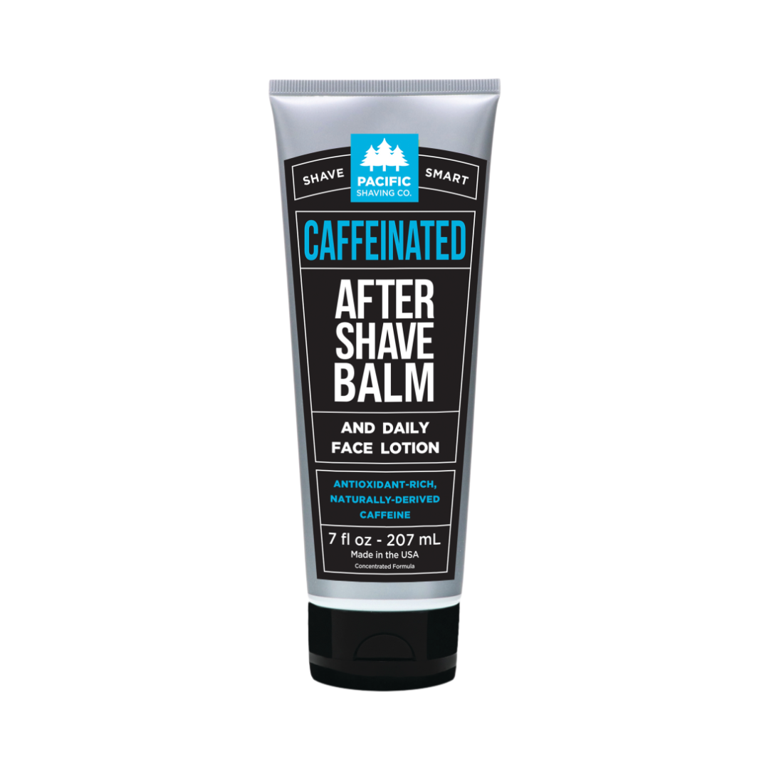 Pacific Shaving Co. Caffeinated After Shave Balm and Daily Face Lotion, 7 oz / 207 ml