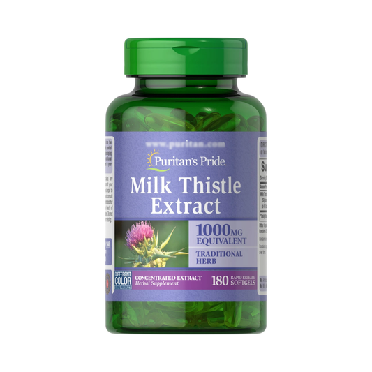 Puritan's Pride Milk Thistle Extract 1000 mg, 180 Softgels