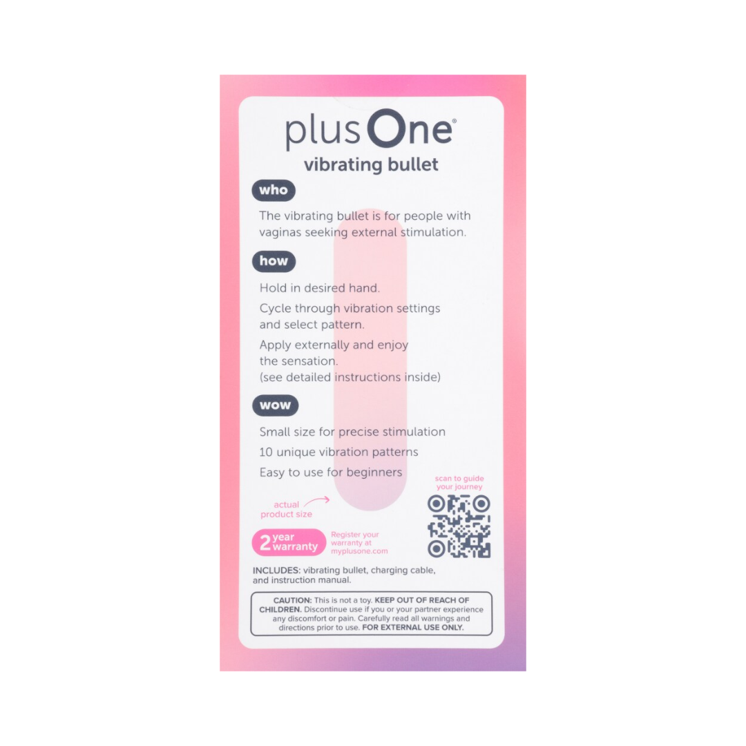 Plus One Vibrating Bullet - Purple