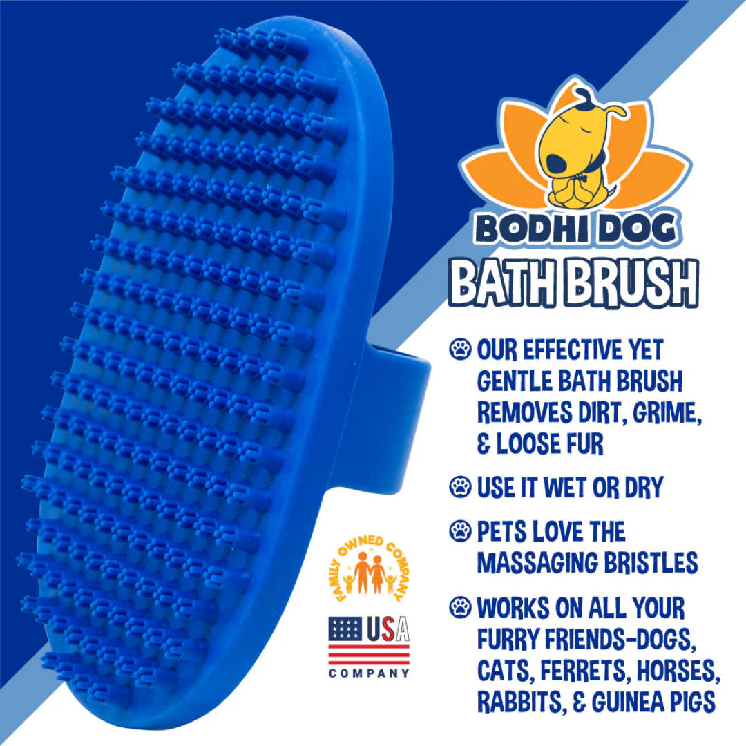 Bodhi Dog Shampoo Brush Pet Shower & Bath Supplies for Cats & Dogs - Blue, 1 Count
