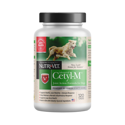 Nutri Vet Advanced Cetyl-M Joint Action Formula for Dogs, 120 Tablets