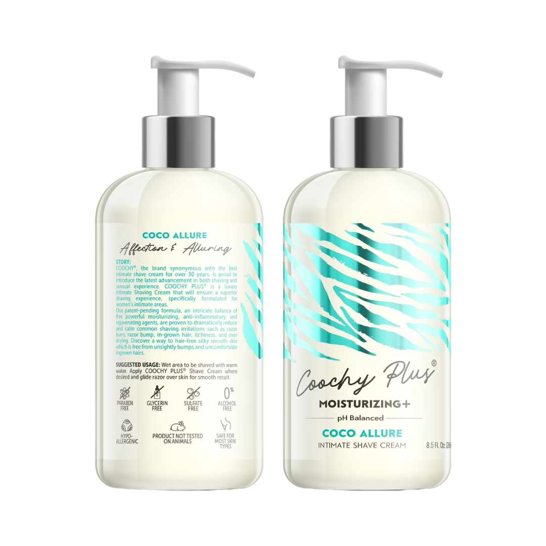 IntiMD Coochy Plus Moisturizing+ Coco Allure Intimate Shave Cream, 8.5 oz / 250 ml