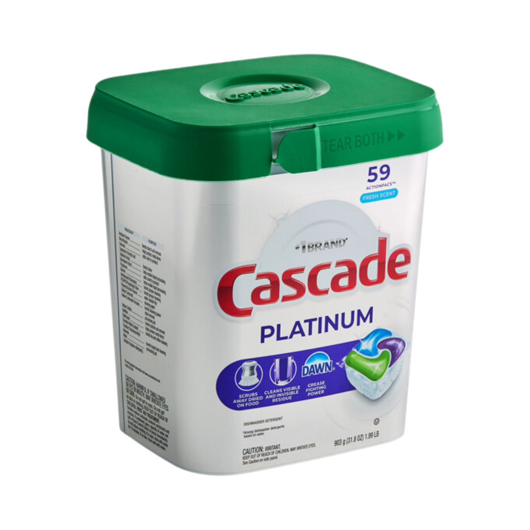 Cascade Platinum Dishwasher Detergent Fresh Scent, 59 ActionPacs