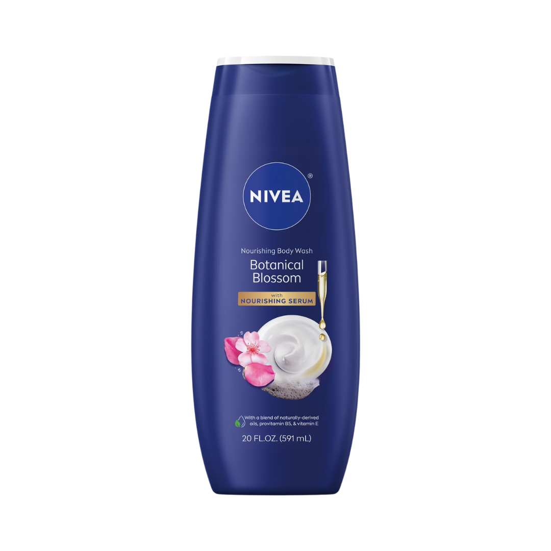 NIVEA Nourishing Body Wash with Nourishing Serum Botanical Blossom, 591 ml / 20 oz