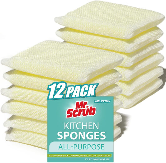 Mr. Scrub Non-Scratch Kitchen Scrub Sponge, 12  Pads