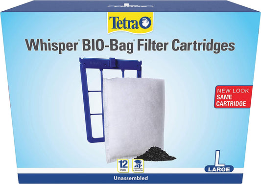 Tetra Whisper BIO-Bag Filter Cartridges Unassembled Large - 12 pack