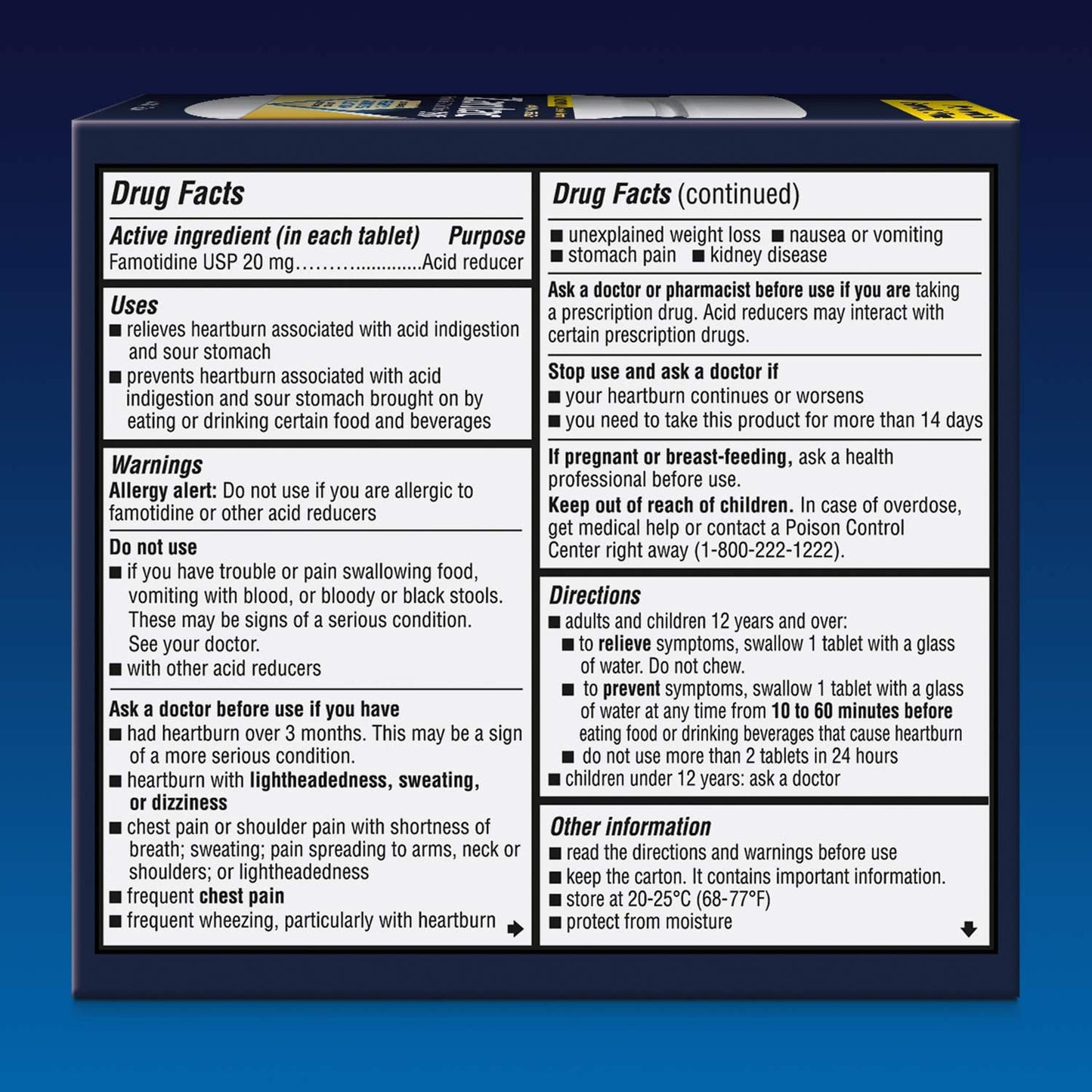 Zantac 360 Maximum Strength 20 mg Acid Reducer, 50 Tablets Prevents & Relives Heartburn PACKAGING MAY VARY