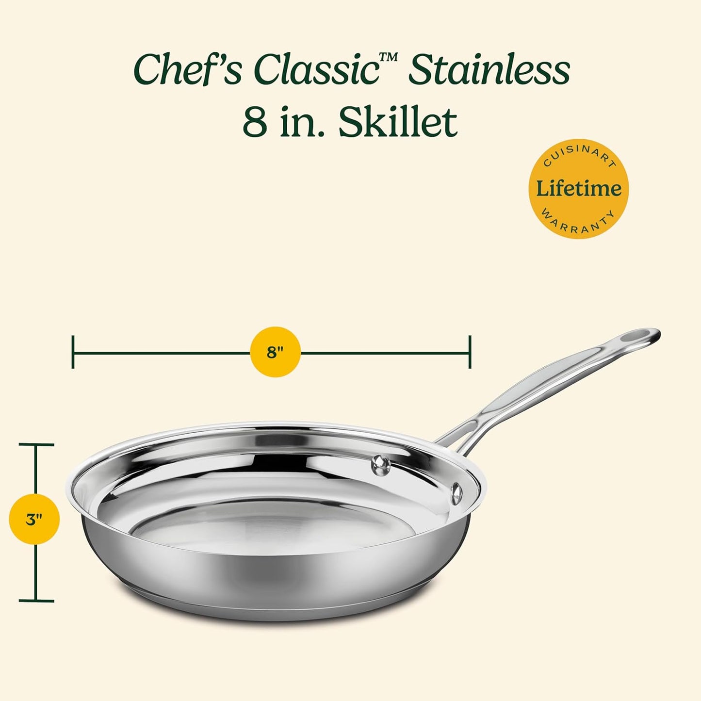 Cuisinart Chef's Classic Stainless Steel Cookware Skillet