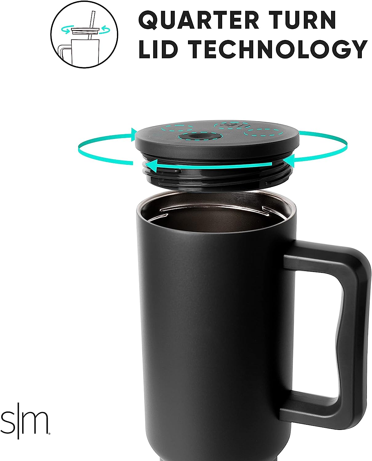 Simple Modern Trek Tumbler with Straw Lip & Handle 40 Oz (Almond Birch)