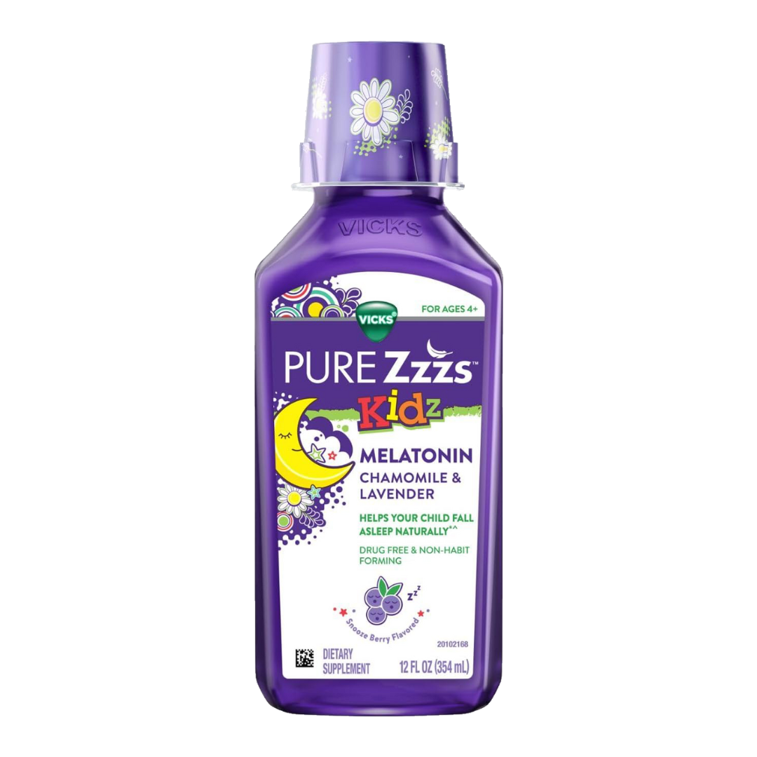 ZzzQuil Pure Zzzs Kidz Liquid Melatonin Nighttime Sleep-aid for Kids & Children 1mg per Serving