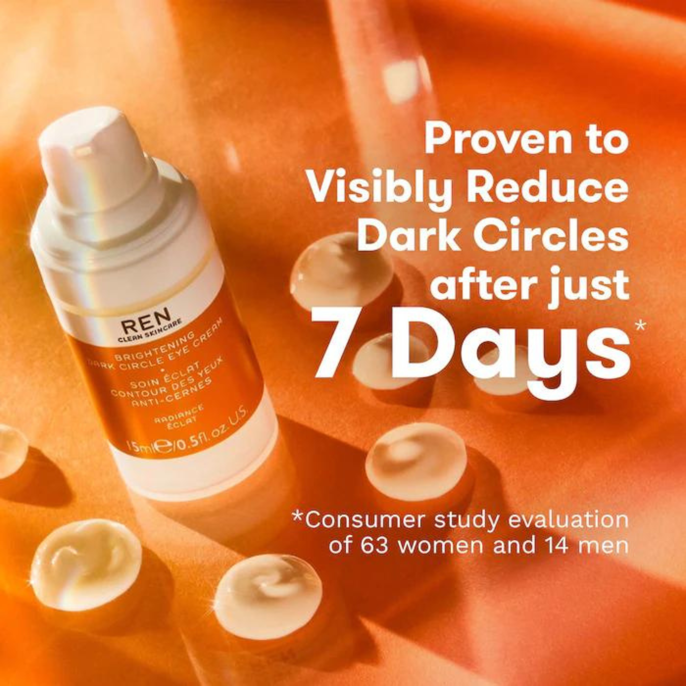 Ren Clean Skincare Brightening Dark Circle Eye Cream 15 mL,