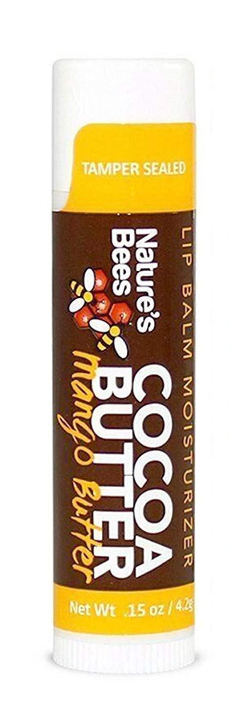 Nature's Bees, Cocoa Butter Lip Balm, Lip Moisturizer Treatment, Mango Butter