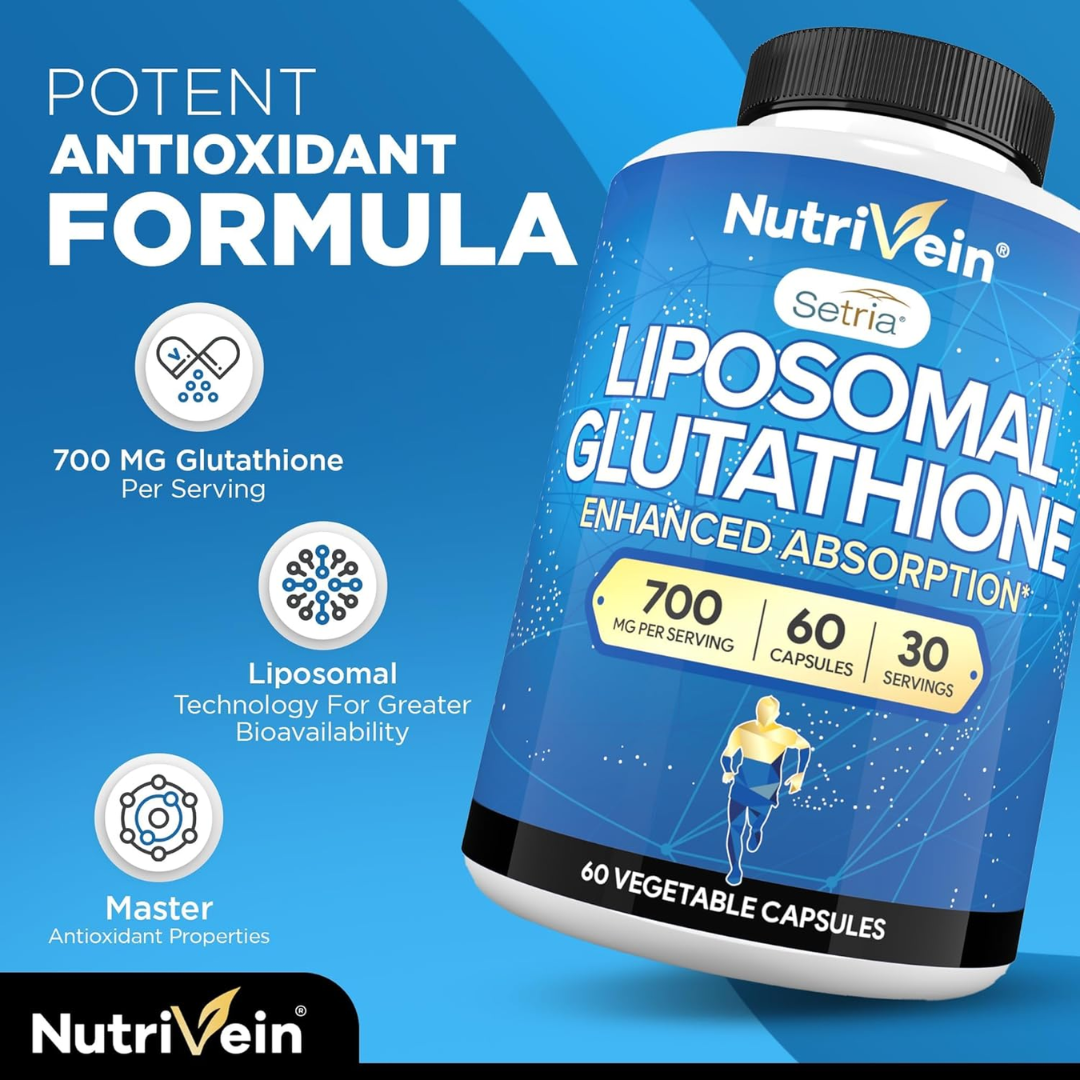 NutriVein Liposomal Glutathione 700 mg, 60 Capsules