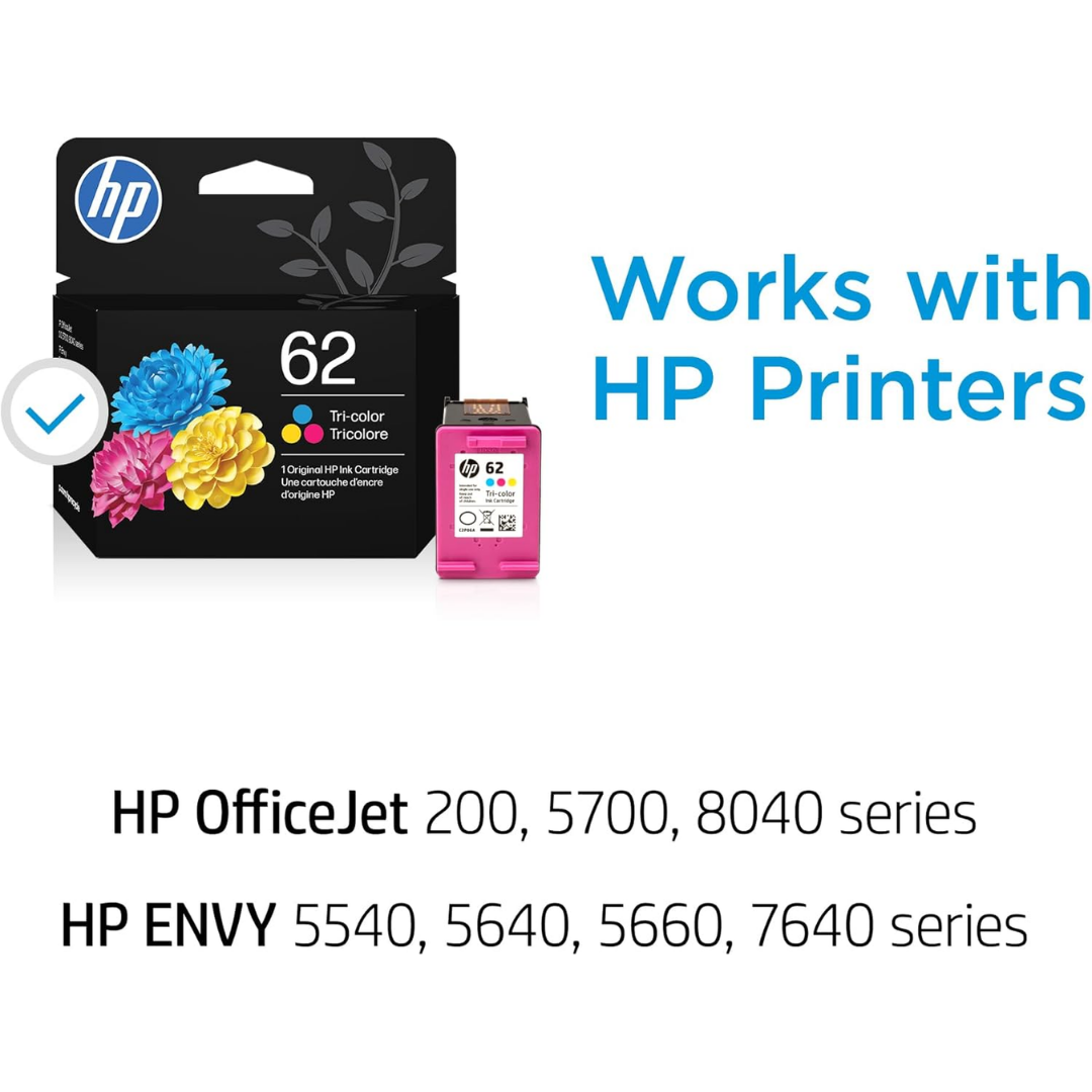 HP 62 Ink Cartridge Tri-Color C2P06AN