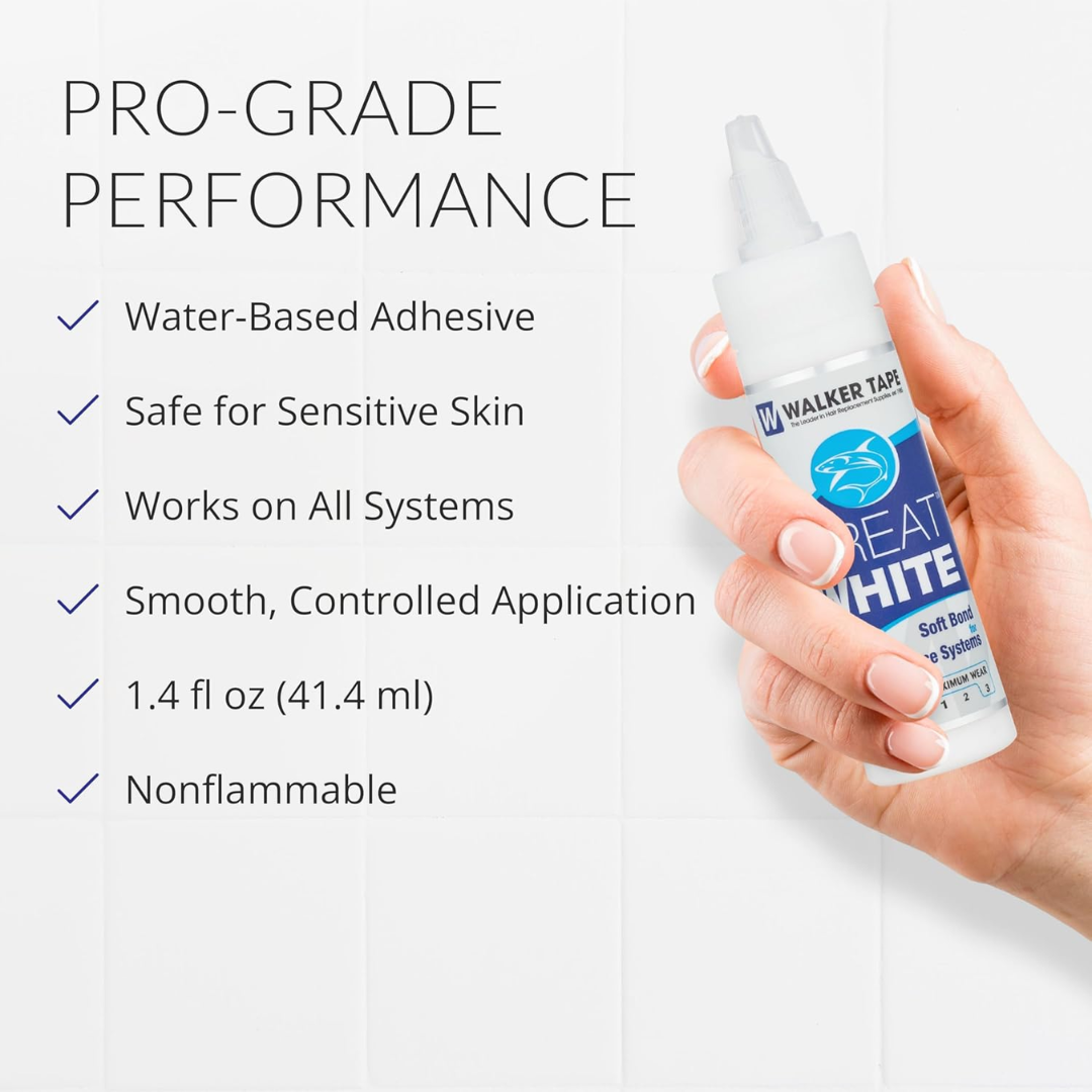 Walker Great White Waterproof Hair System Adhesive Twist Top, 1.4 oz / 41.4 ml