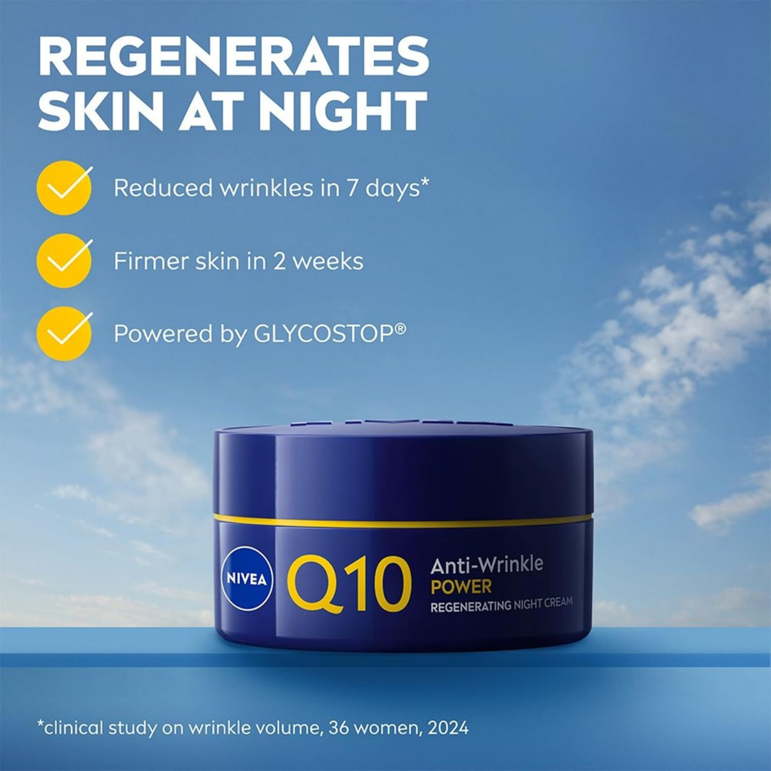 Nivea Q10 Anti-Wrinkle Power Deep Regenerating Night Cream, 50 ml