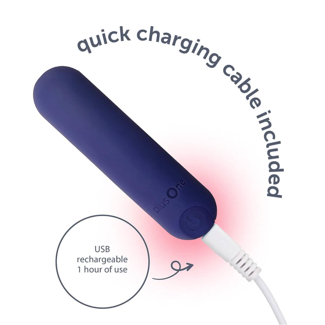 Plus One Vibrating Bullet - Purple