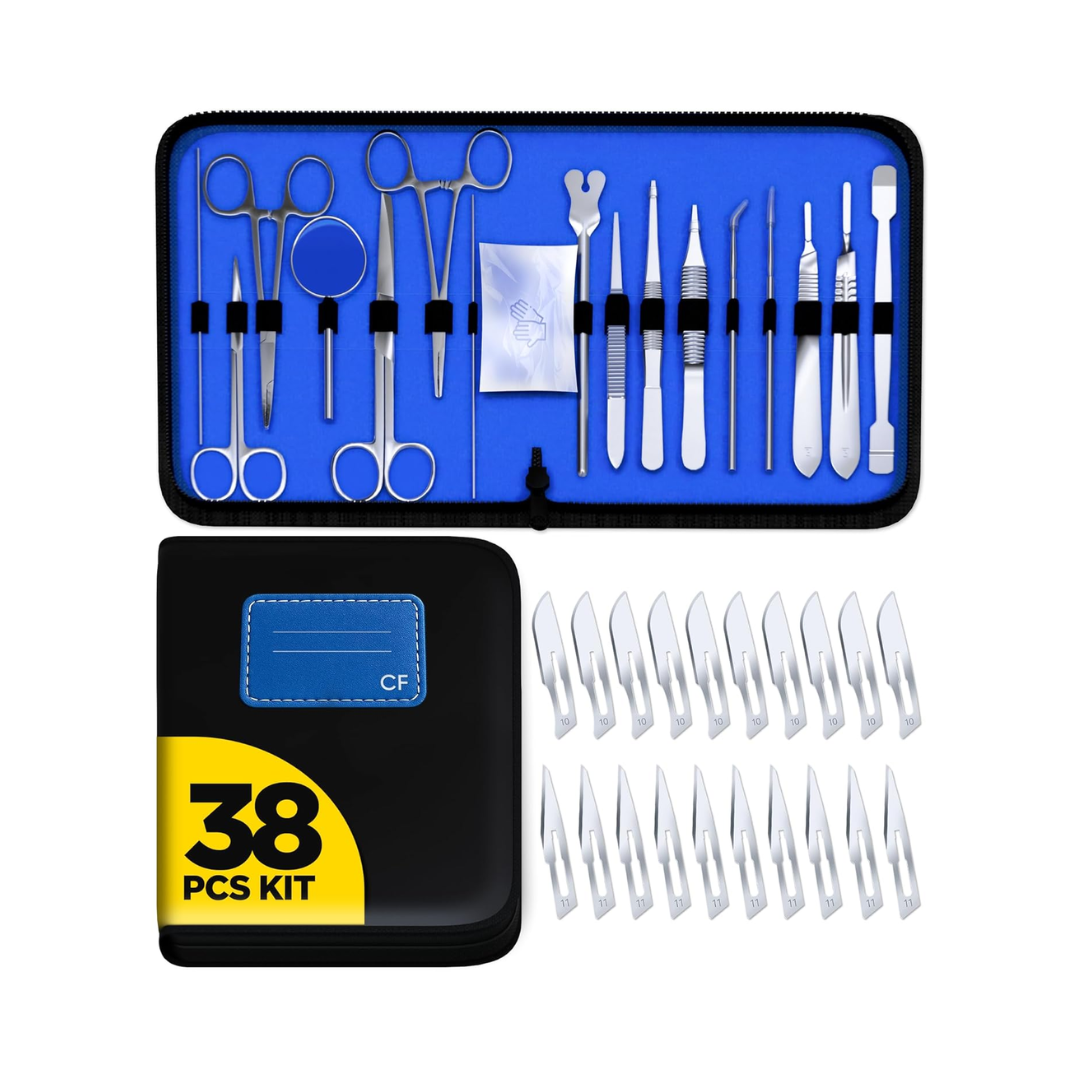 Core Flex Biology Lab Dissection Tool Set Stainless Steel, 38 Count