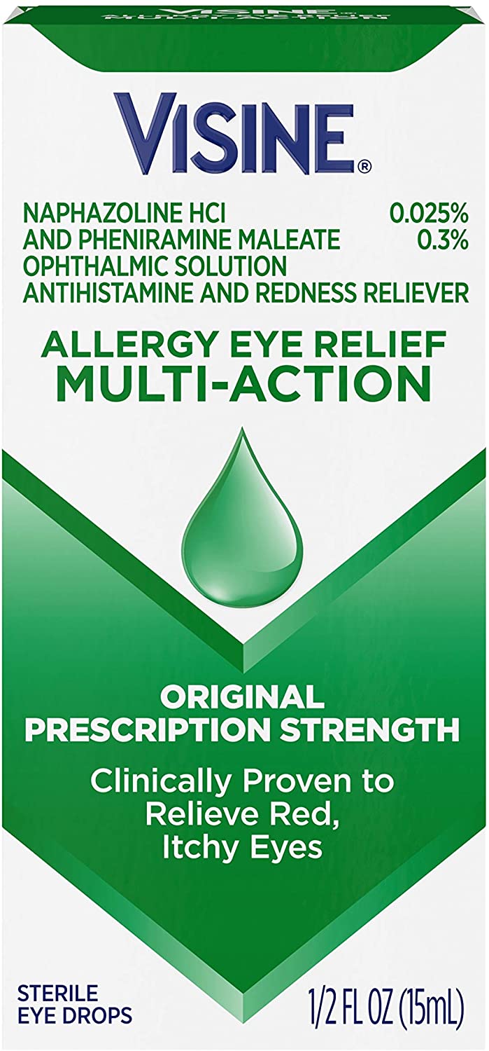 Visine Allergy Eye Relief Multi-Action Eye Drops, For Red & Itchy Eyes, 15ml