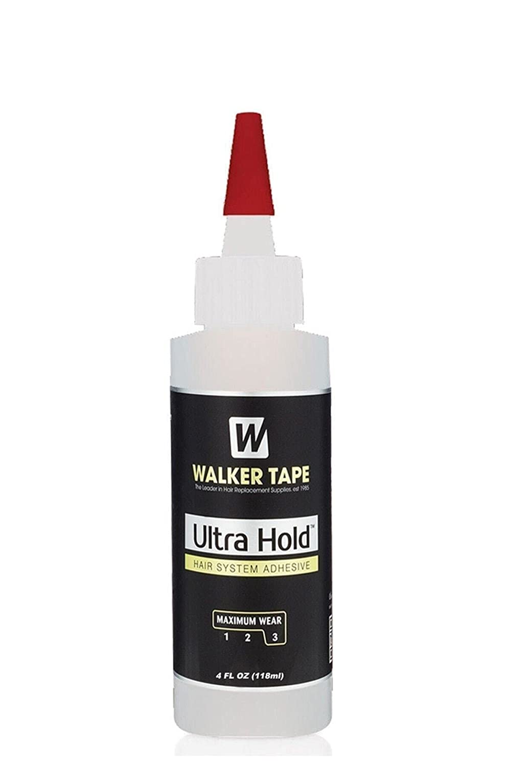 Walker Tape Ultra Hold Hair System Adhesive, Nozzle Top, 4 fl oz / 118 ml