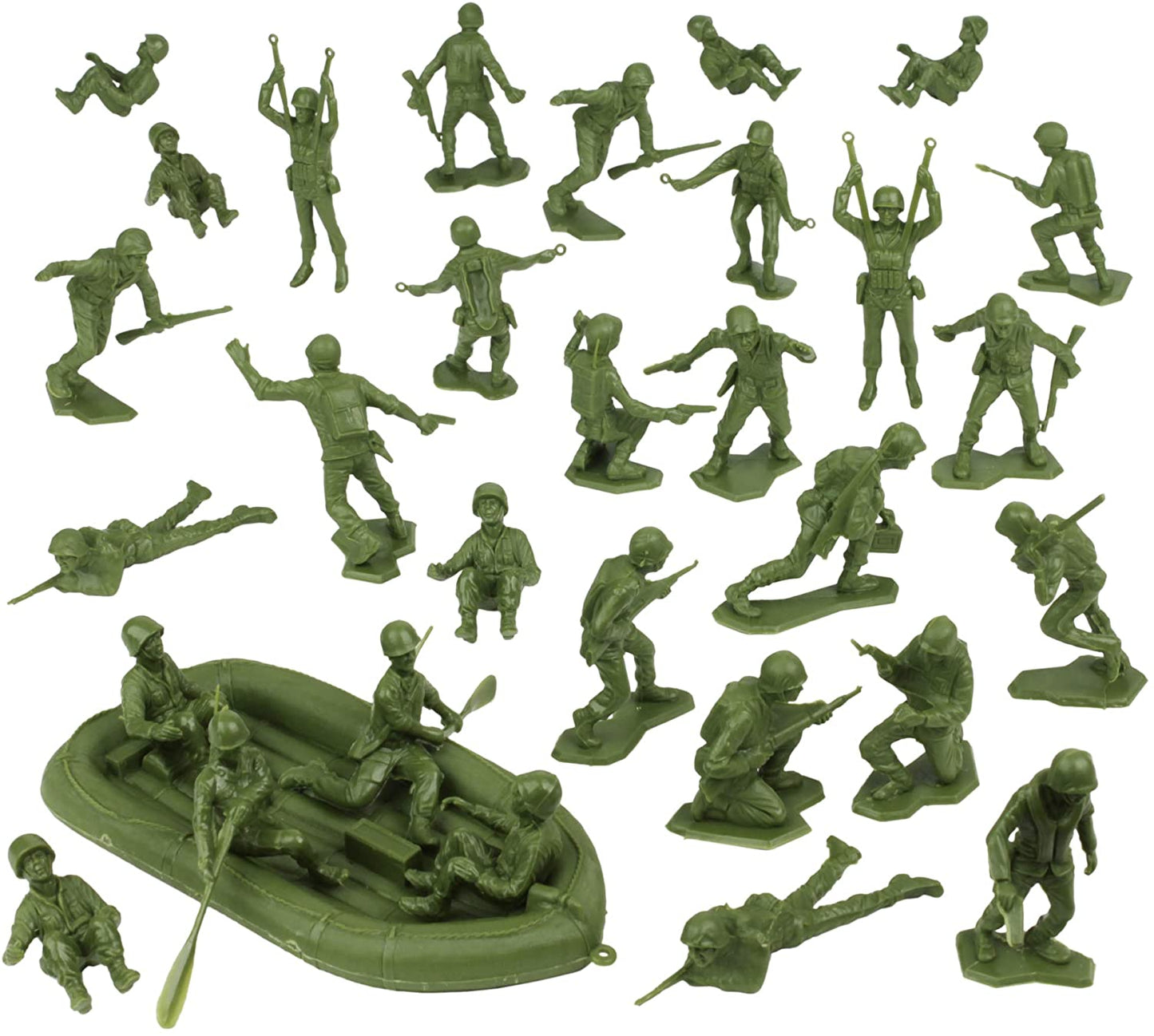 BMC Toys Classic Plastic Army Men Figures U.S. Green Soldiers, 31 Pieces for Ages 5+