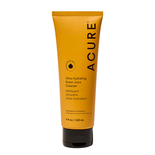 ACURE Ultra Hydrating Green Juice Facial Cleanser Adaptogens & Supergreens Smoothie, 4 fl.oz / 118ml