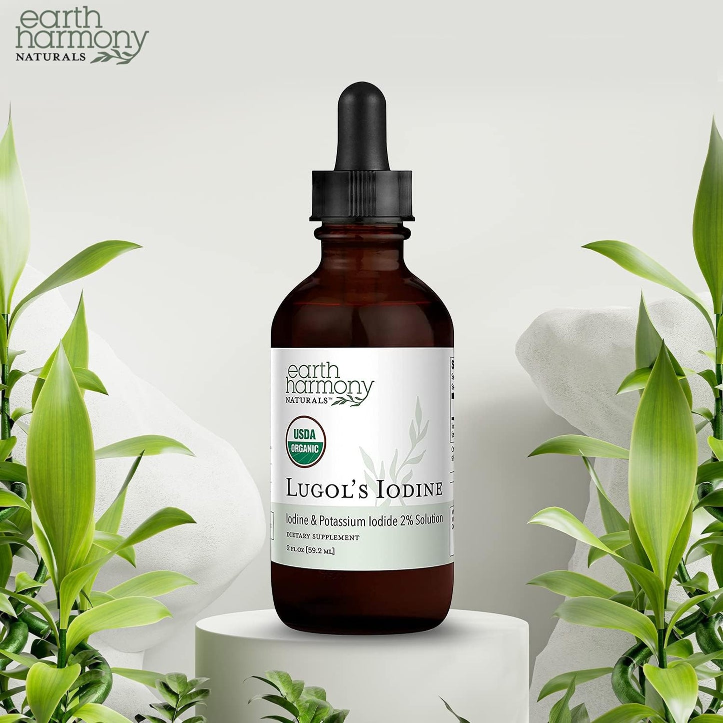 Earth Harmony Natural Lugol's Iodine Supplement 2 fl oz / 59.2ml