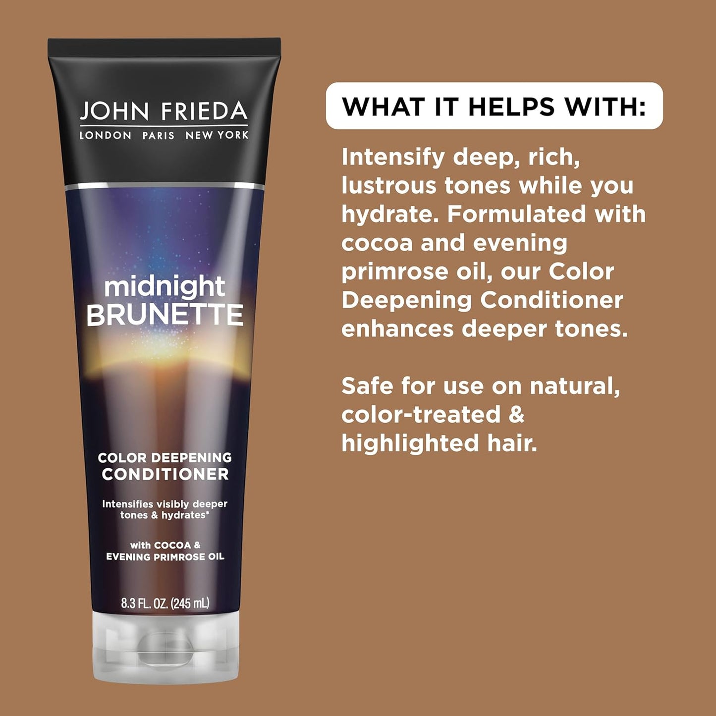 John Frieda Midnight Brunette Visibly Deeper Colour Deepening 8.3 oz
