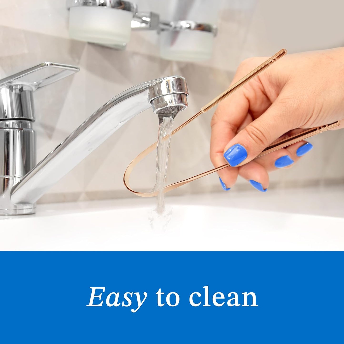 Mouthology Tongue Scraper Copper Double Handle, 2 Pack