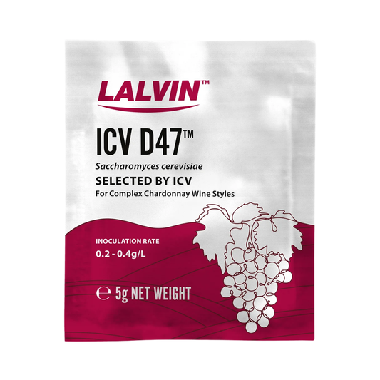 Lalvin ICV D47 Wine Yeast, 5 g / 0.176 oz