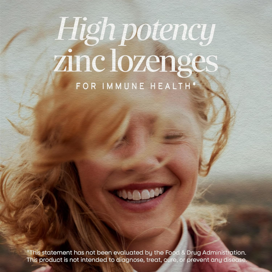 Nature's Way Zinc with Vitamin C & Echinacea Wild Berry-Flavored 23 mg, 60 Lozenges