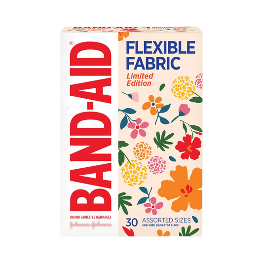 Band-Aid Flexible Fabric Adhesive Bandage Limited Edition, 30 Assorted Sizes