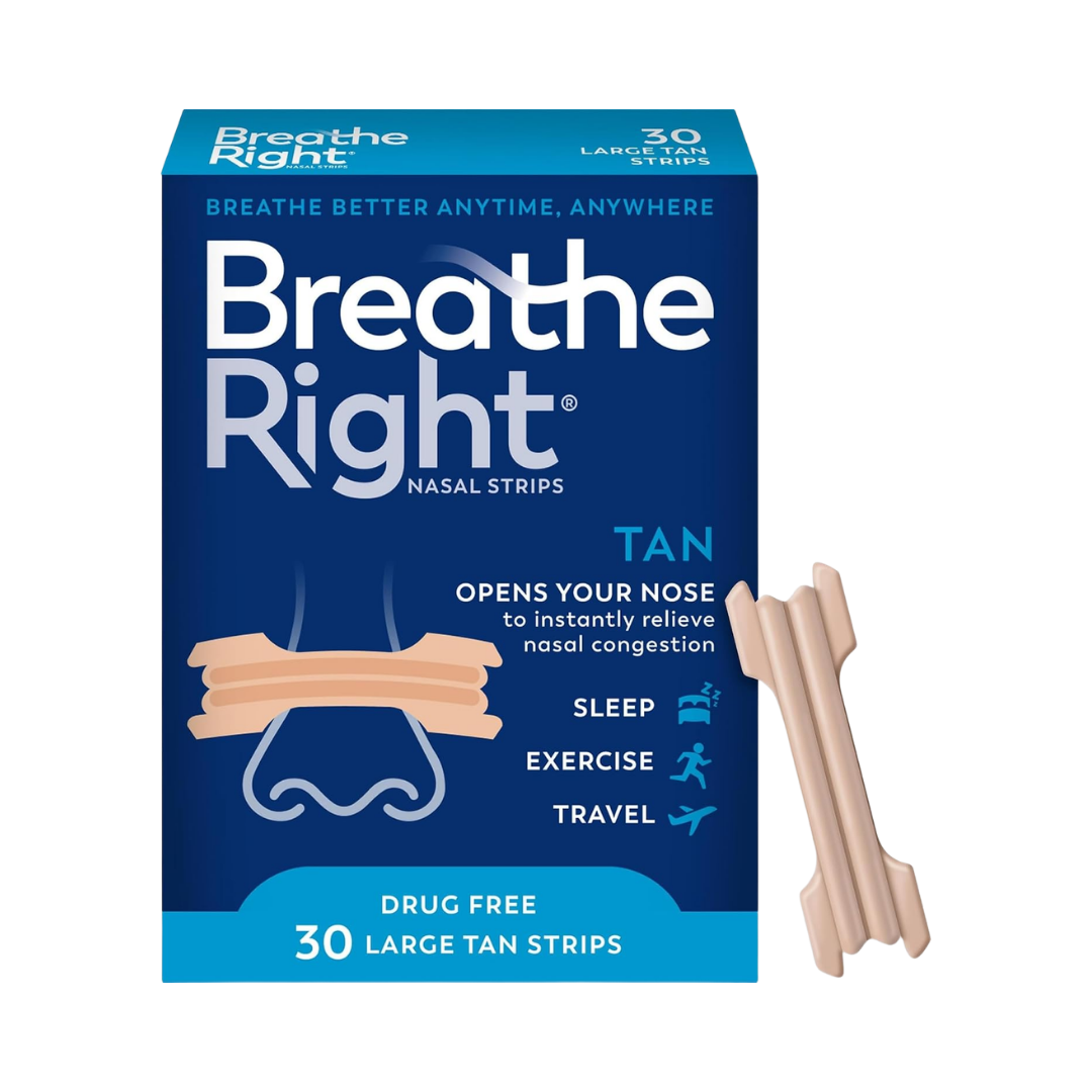 Breathe Right Nasal Strips, 30 Large Tan Strips