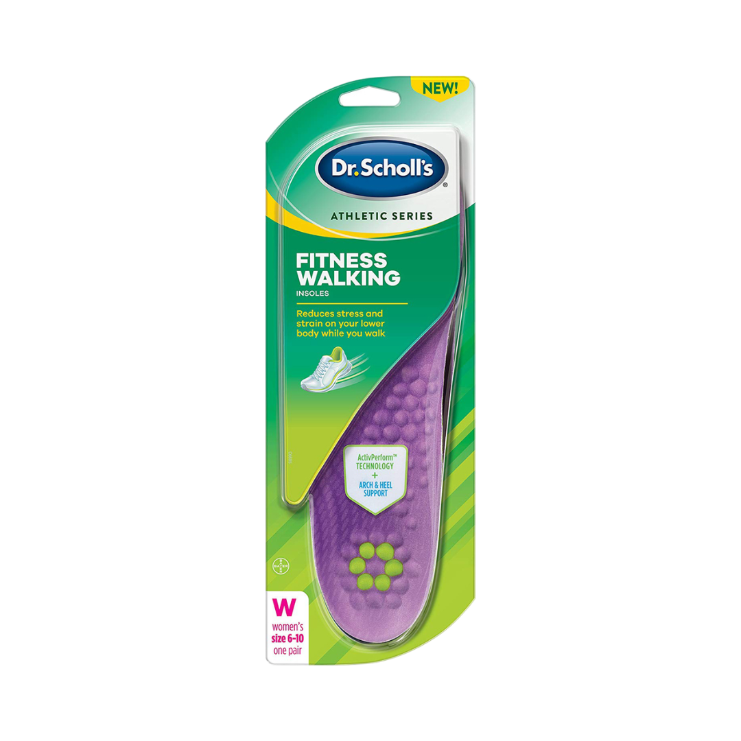 Dr. Scholl’s Athletic Series Fitness Walking Insoles Women’s Size 6-10, One Pair