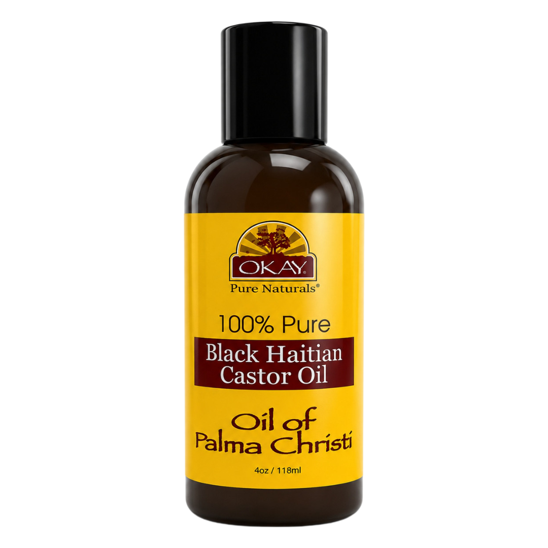 Okay Pure Black Haitian Castor Oil, 4 oz / 118 ml