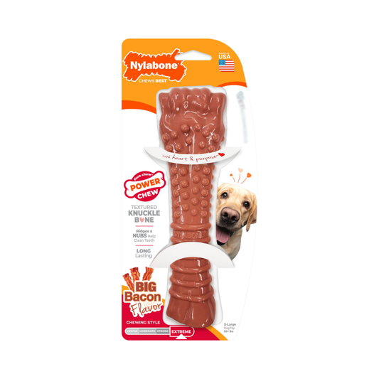 Nylabone Dura Chew Souper Bacon Flavored Bones for 50+ LBS / 23+ kg X-Large Dogs (NB105P)