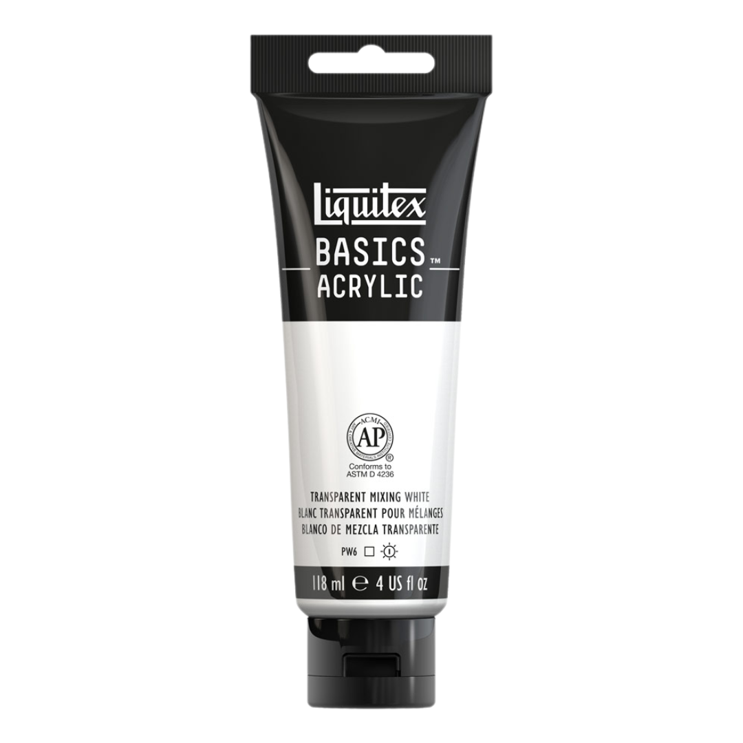 Liquitex Basics Acrylic Transparent Mixing White, 118 ml / 4 oz